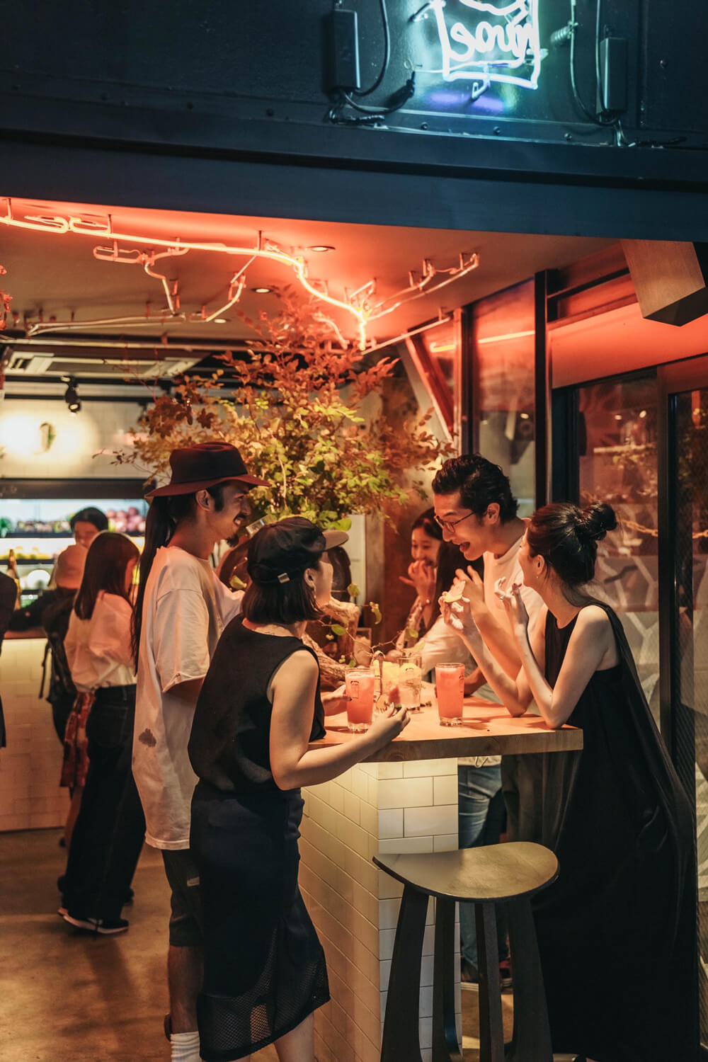 Korean people laughing